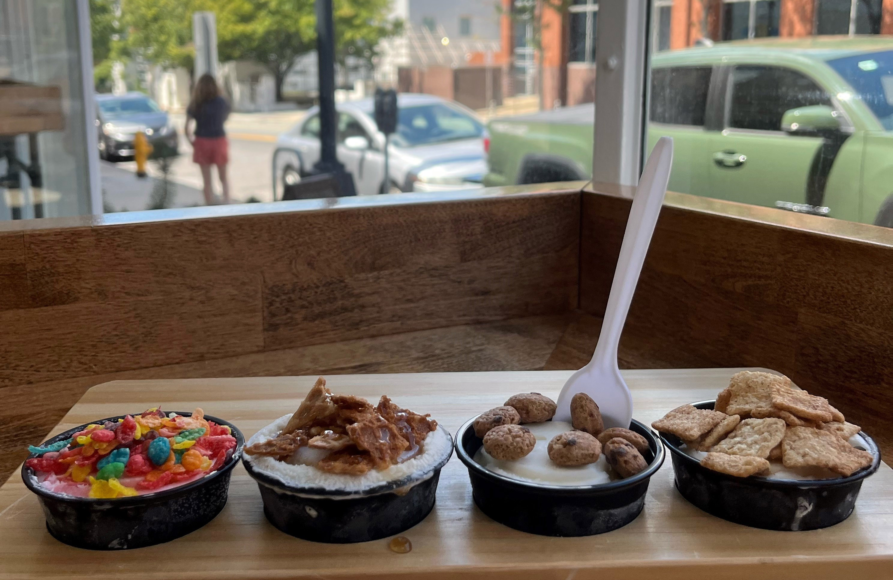 Ice cream flights from Chill Nitro Creamery