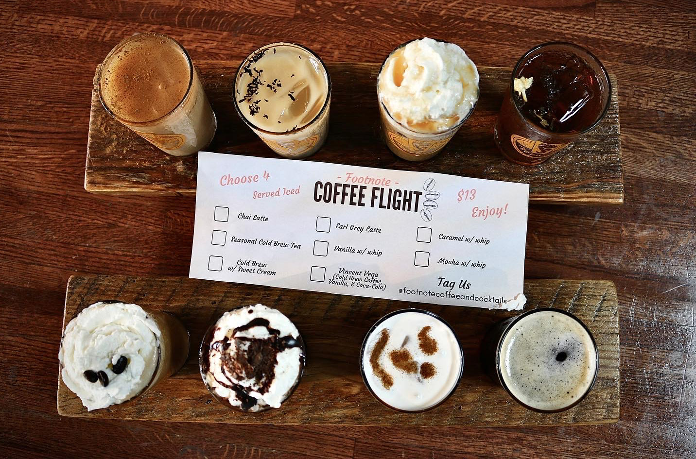 Coffee flights from Footnote