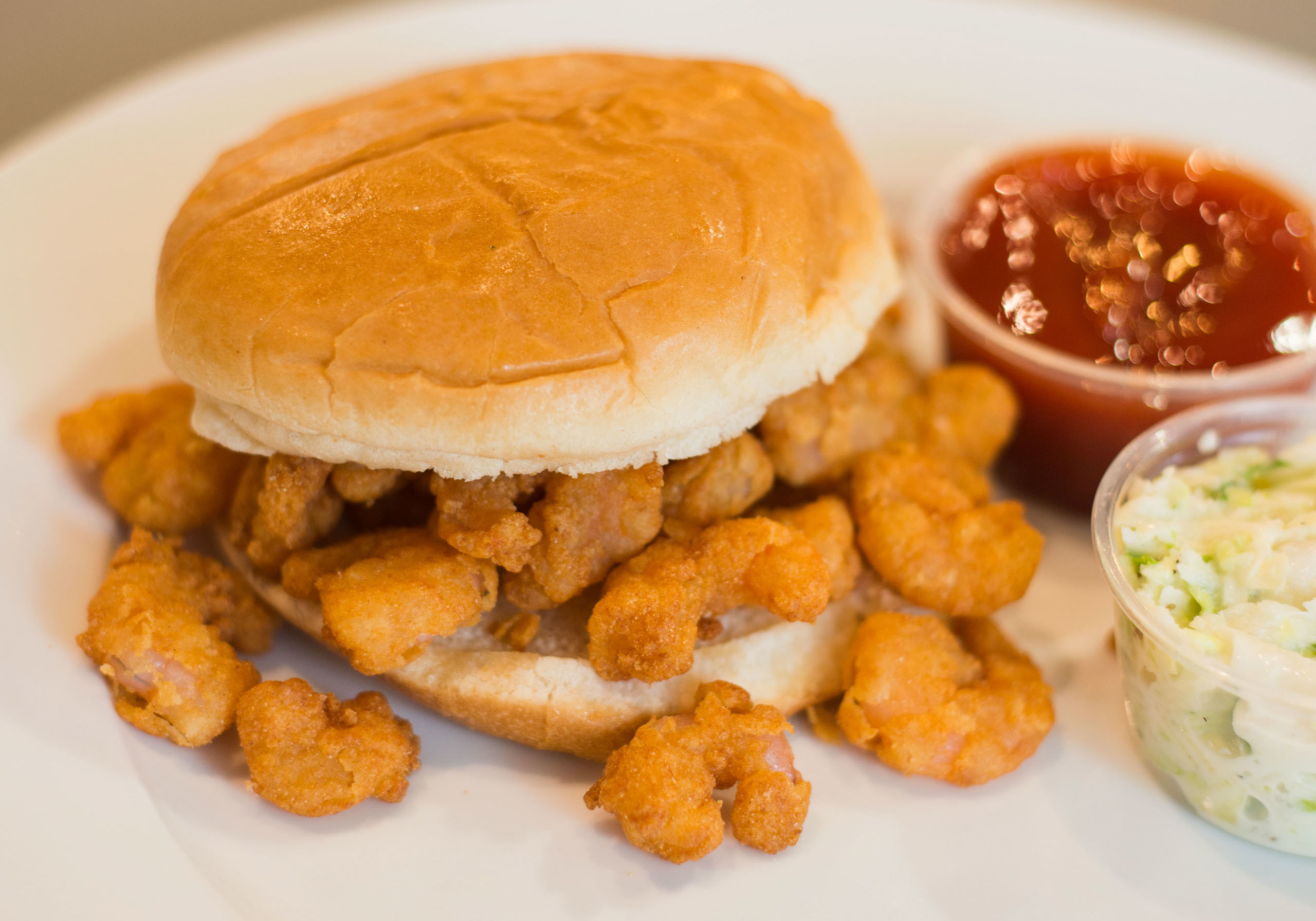 Shrimp burger from Forsyth Seafood
