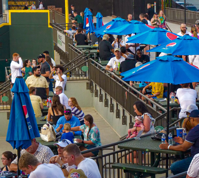 Truist Stadium - Lowes Food Landing Outfield Bar