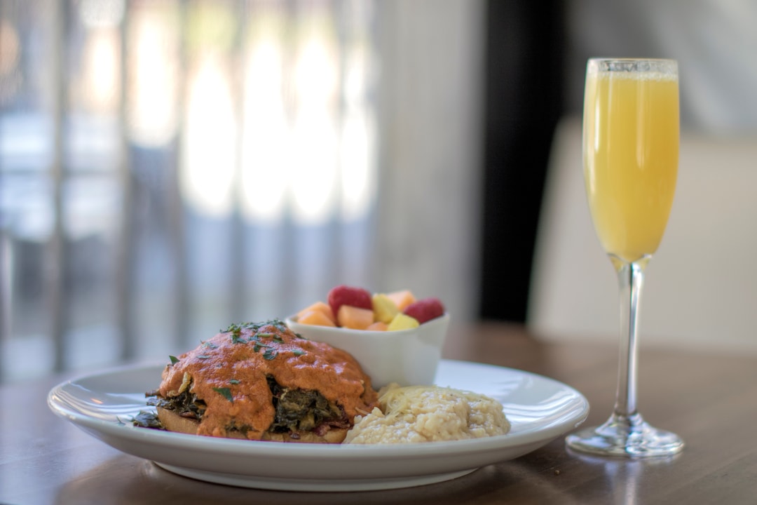 A mimosa and eggs Benedict at Mozelle's Fresh Southern Bistro in Winston-Salem.