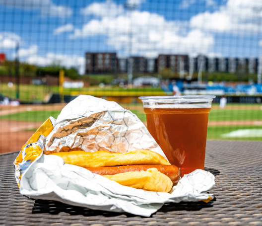 Hot dog and beer at Dash game