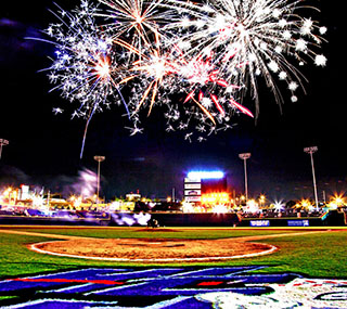 Fireworks at Dash game