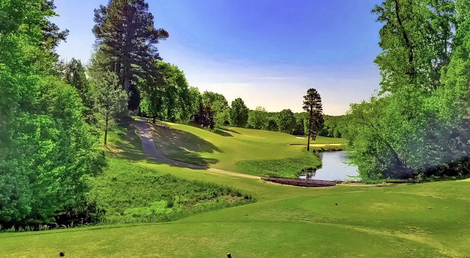 The fairway at Salem Glen Golf Club in Winston-Salem, North Carolina.