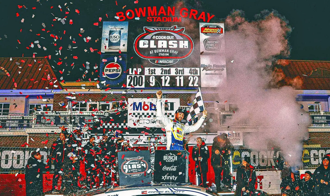 Victory lane at the 2025 Clash