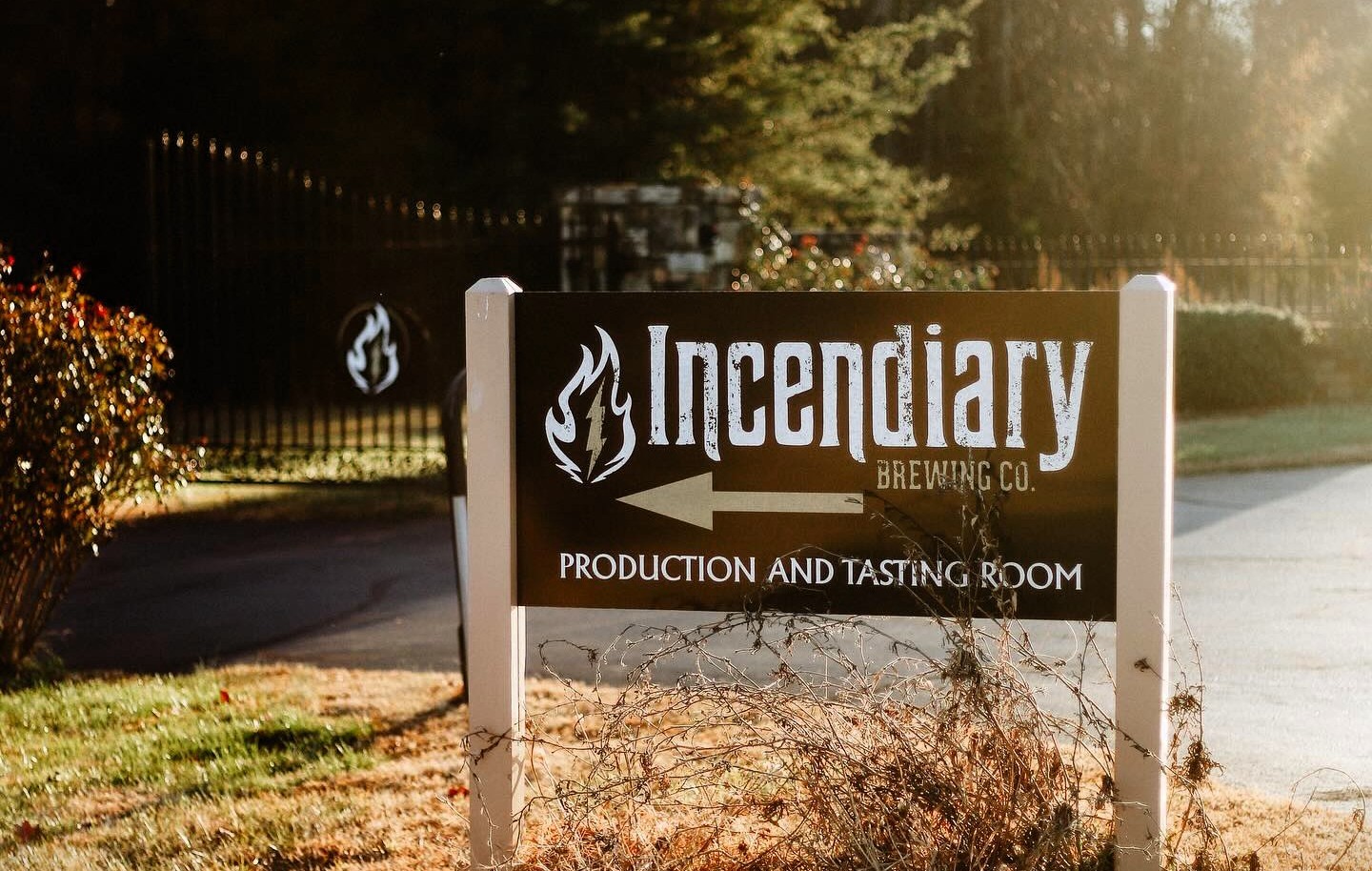 The signage leading to Incendiary Lewisville