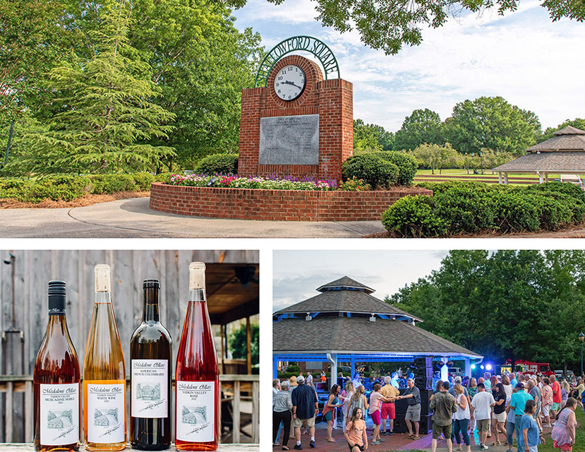 Snapshots of Lewisville, NC, including Shallowford Square