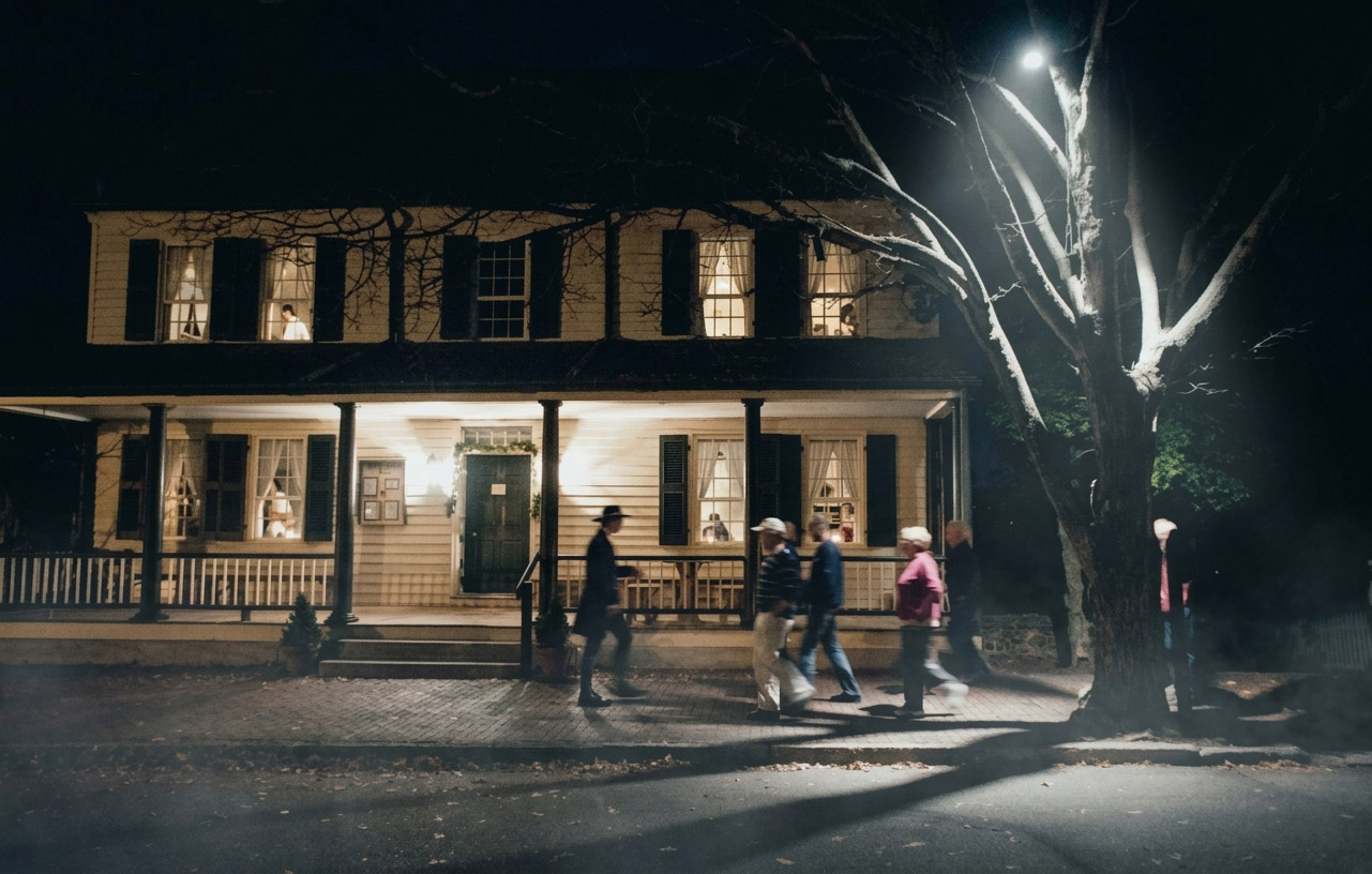 Old Salem at dusk