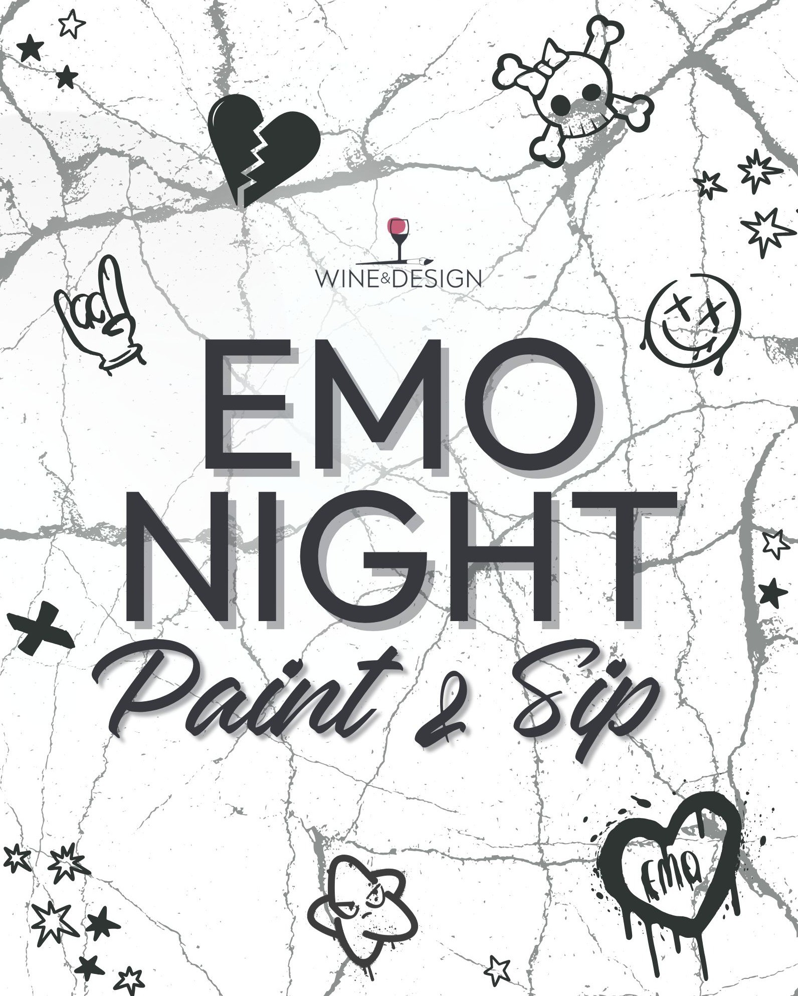 Emo Night Paint &amp; Sip Photo