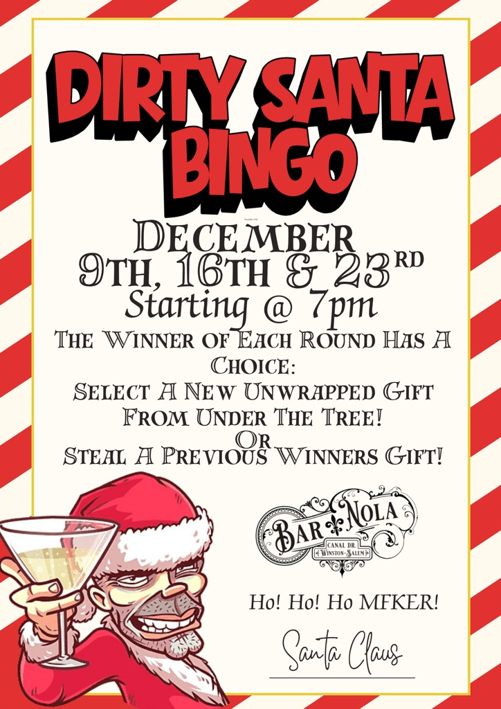 Dirty Santa Bingo Photo