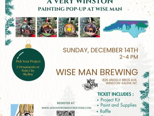 A Very Winston Painting Pop-Up at Wise Man Photo