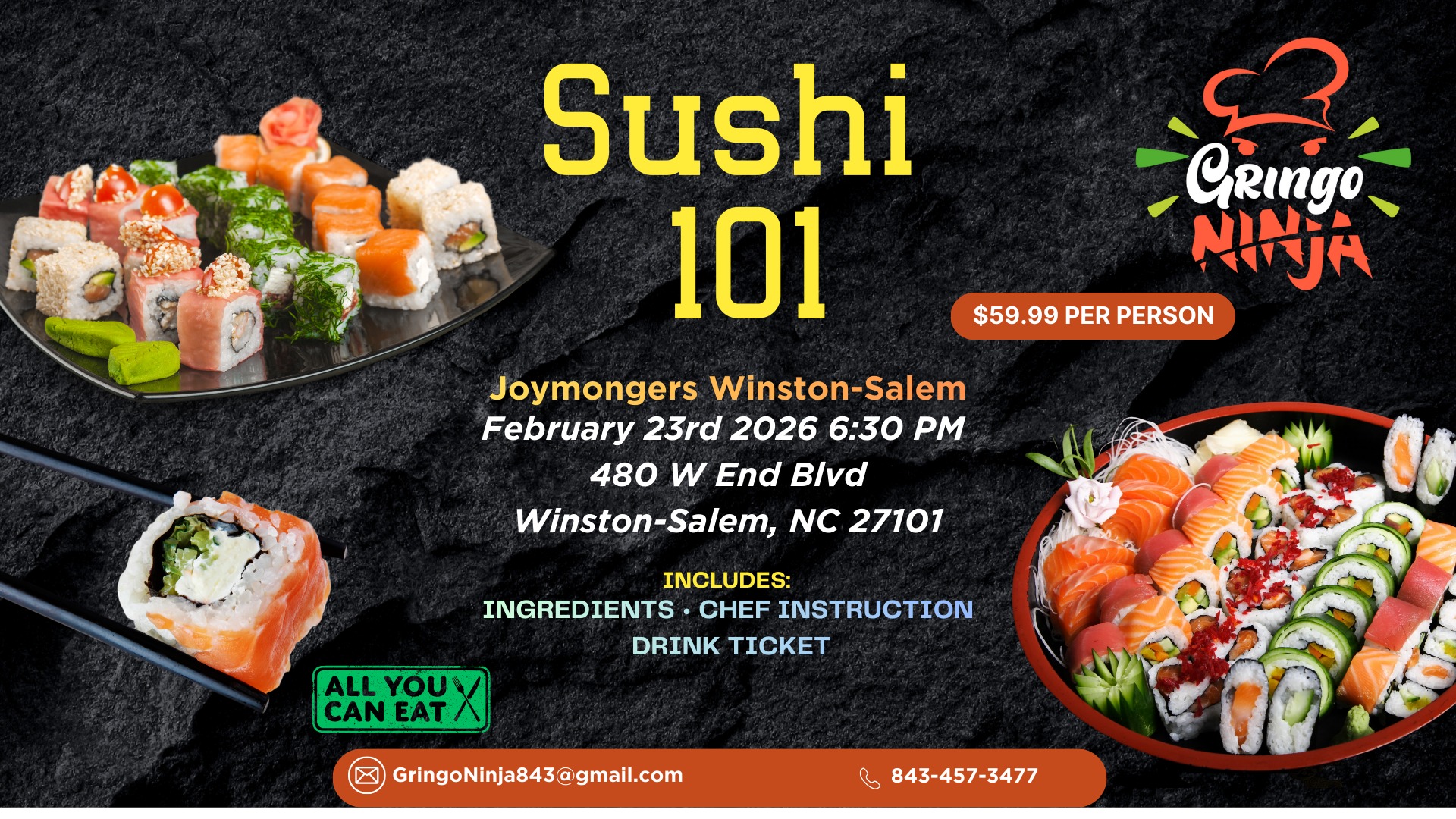 Sushi Rolling Class Photo