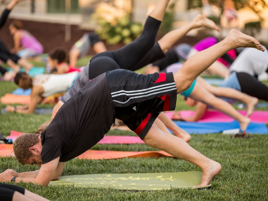 Sunset Salutations: Lotus Yoga Photo