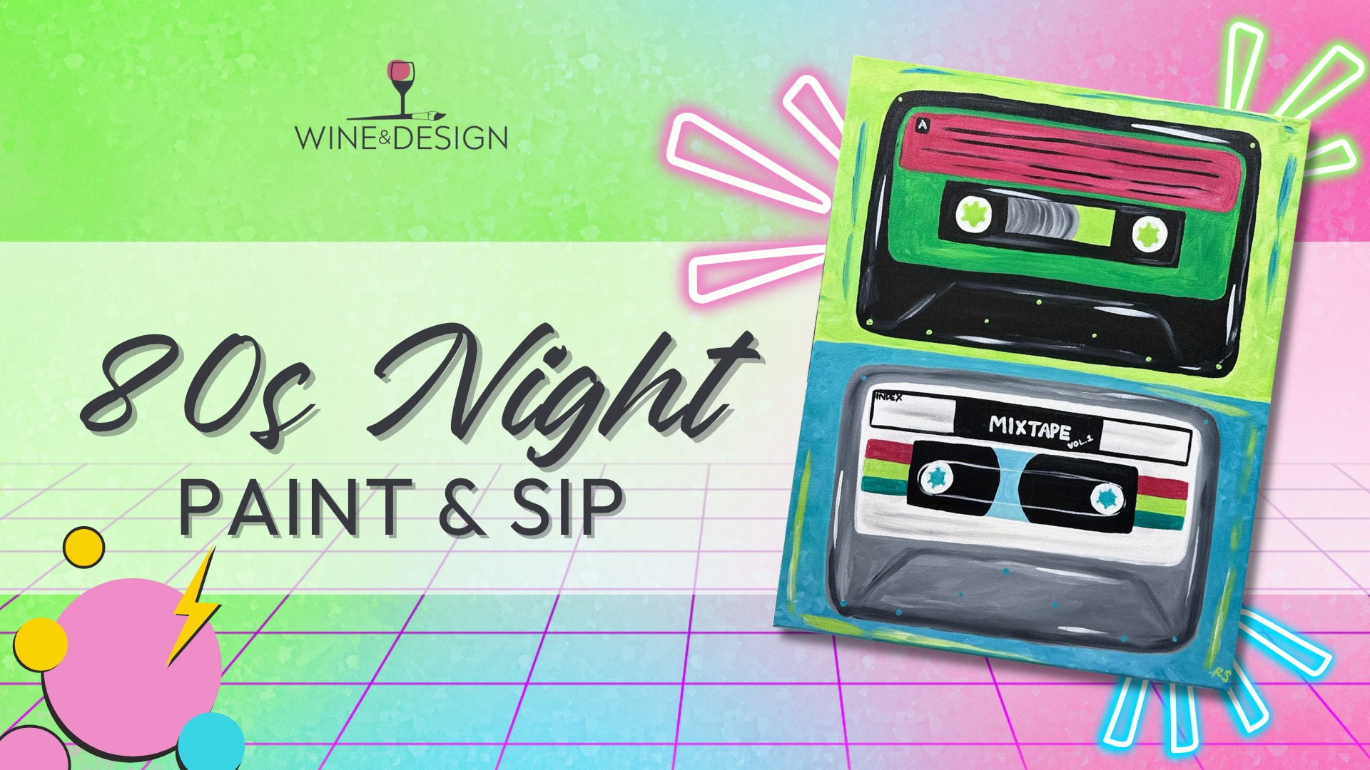 Eighties Night Paint &amp; Sip Photo