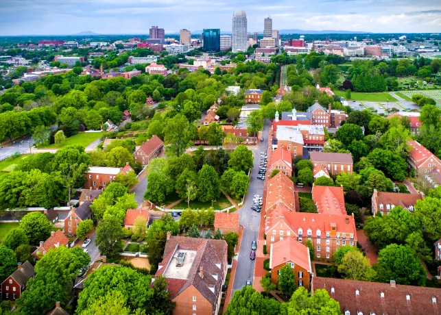 Old Salem aerial view