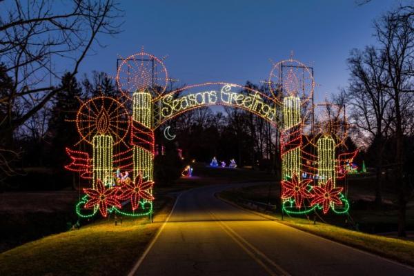 Seasons Greeting Sign with Lights