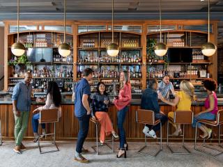 The bar at The Katharine, a restaurant within Kimpton Cardinal Hotel