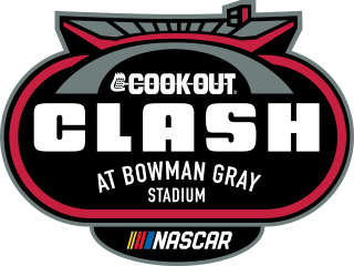 The Cook Out Clash NASCAR race logo.