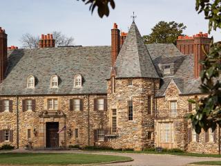 Exterior shot of the Manor House at Graylyn Estate in Winston-Salem, North Carolina.