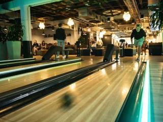 Bowling at ROAR in downtown Winston-Salem.
