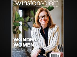 Stephanie Pace Brown on the cover of Winston-Salem Magazine