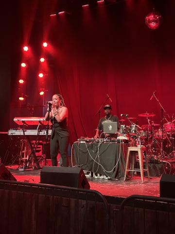A singer performing at the 1Love Festival in Winston-Salem, North Carolina.
