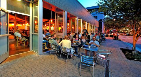 Patio dining on Fourth Street