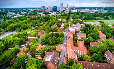 Old Salem aerial view