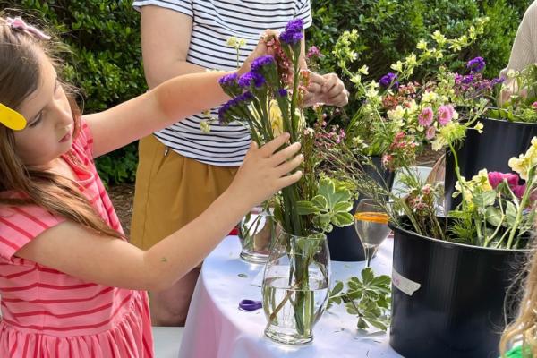 Reynolda Garden Sprouts: Flower Arranging Photo
