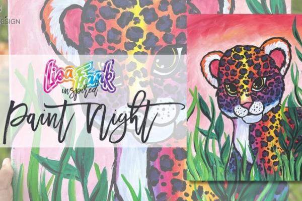 Lisa Frank Inspired Paint and Sip Photo