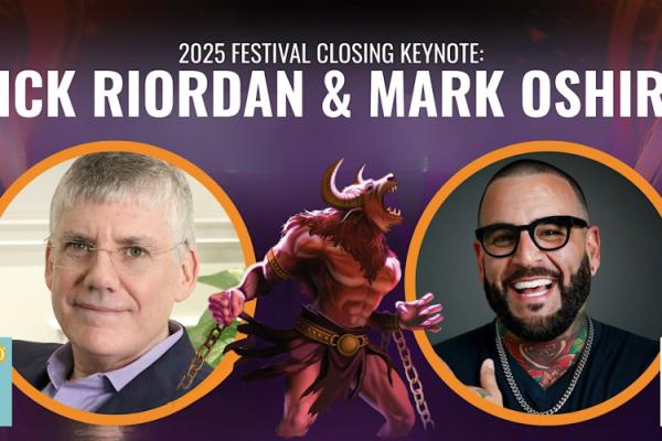 2025 Festival Closing Keynote: Rick Riordan & Mark Oshiro Photo