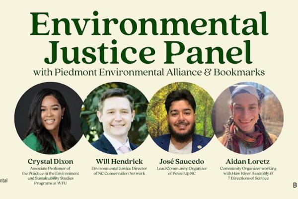 Environmental Justice Panel with PEA & Bookmarks Photo