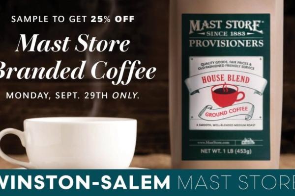 Celebrate National Coffee Day at Mast Store Winston-Salem Photo