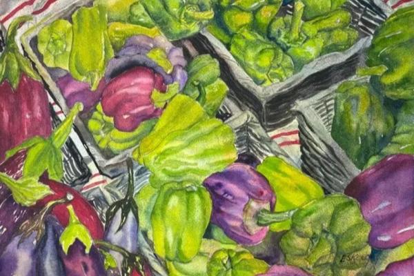 Art exhibit of works by Elizabeth Sawyer Kelly and Mona Wu Photo