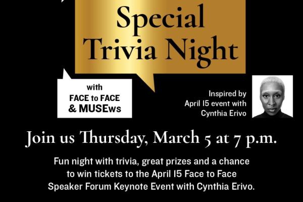 Face to Face & MUSEws present Cynthia Erivo Trivia Night Photo