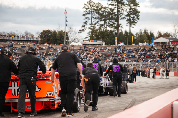 Twin 25-lap Modified races; 50-lap Street Stock Photo