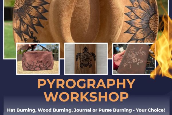 Pyrography (Hat Burning, Wood Burning, Journals and Purses Photo