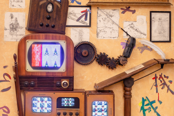 Object of the Month: Leonardo Da Vinci by Nam June Paik Photo