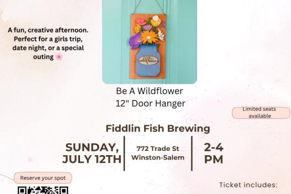 Be A Wildflower Painting Pop-Up at Fiddlin Fish Photo