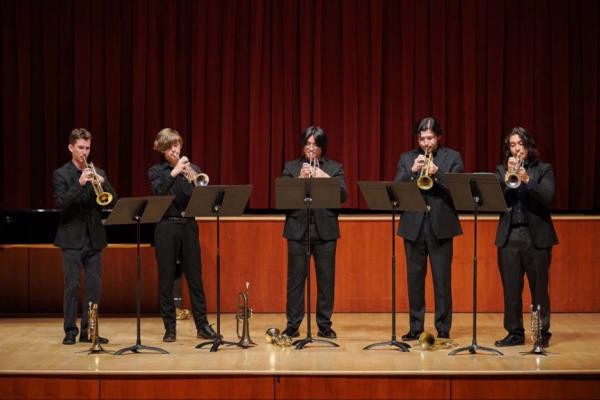 UNCSA Trumpet Studio in Recital Photo