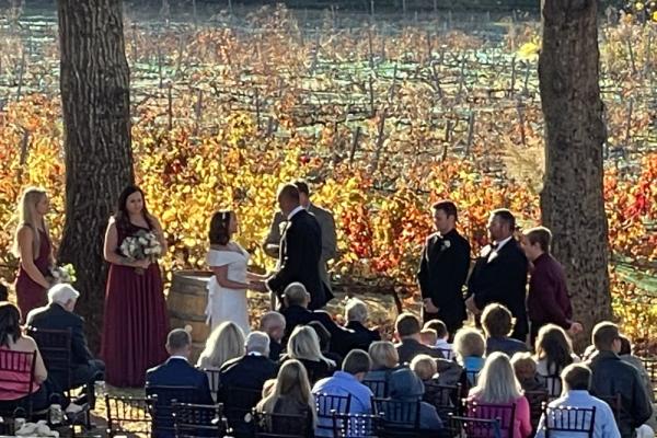 Fall is beautiful at Pilot Mountain Vineyards for a wedding Photo 7