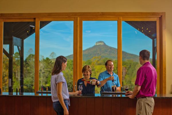 Enjoy our selection of wines with a beautiful view of Pilot Mountain. Photo 9