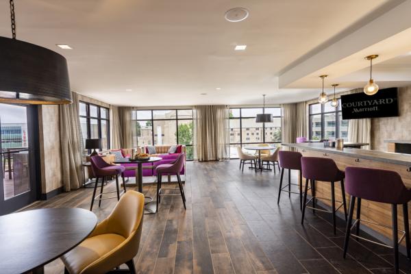 Winston-Salem's first hotel rooftop bar, complete with breathtaking views of city skyline. Photo 5