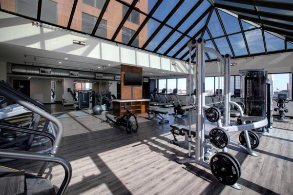 Located on the rooftop of our third floor the 2,500 sq.ft. health club offers a wide range of cardio and workout machines. Open 24/7 Photo 16