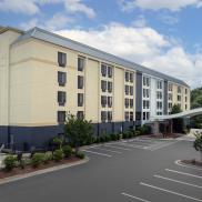 Exterior of the Fairfield Inn &amp; Suites Winston Salem hotel located just off I-40 across from Hanes Mall. Photo