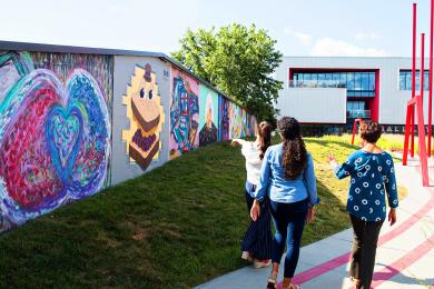 Mural wall at Artivity on the Green