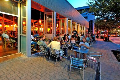 Patio dining on Fourth Street