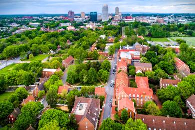 Old Salem aerial view