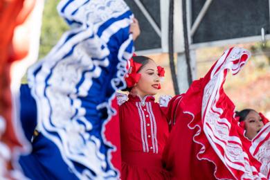 Hispanic League Fiesta dancers