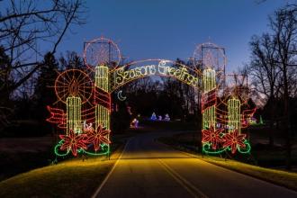 Seasons Greeting Sign with Lights